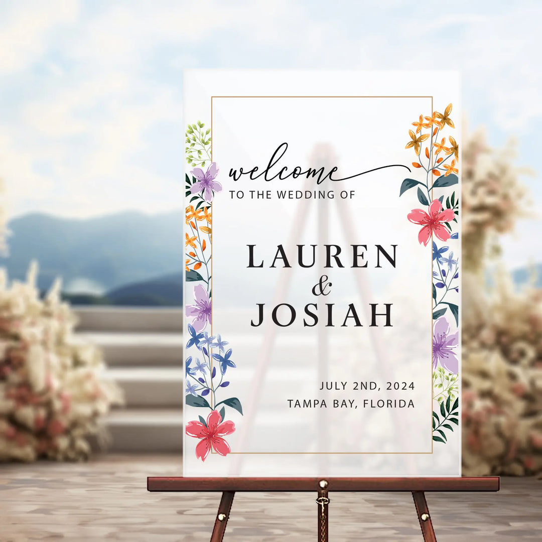 Wild Flower Wedding Sign