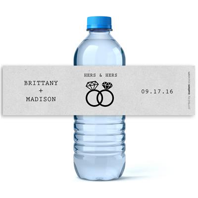 Women Rings Water Bottle Labels