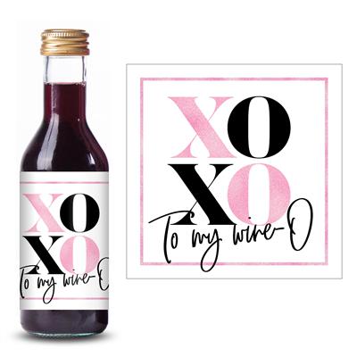 XOXO Valentine Mini Wine Label