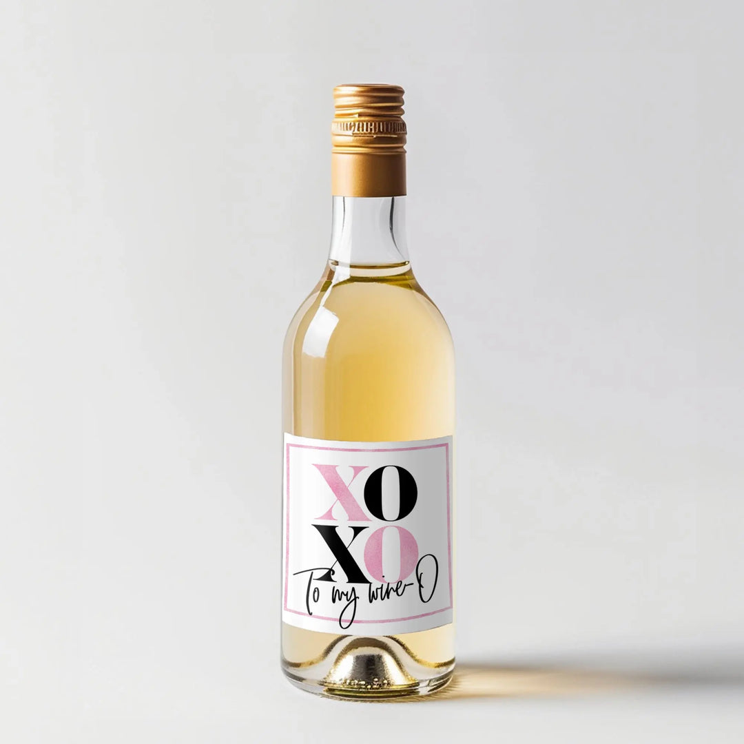 XOXO Valentine Mini Wine Label iCustomLabel