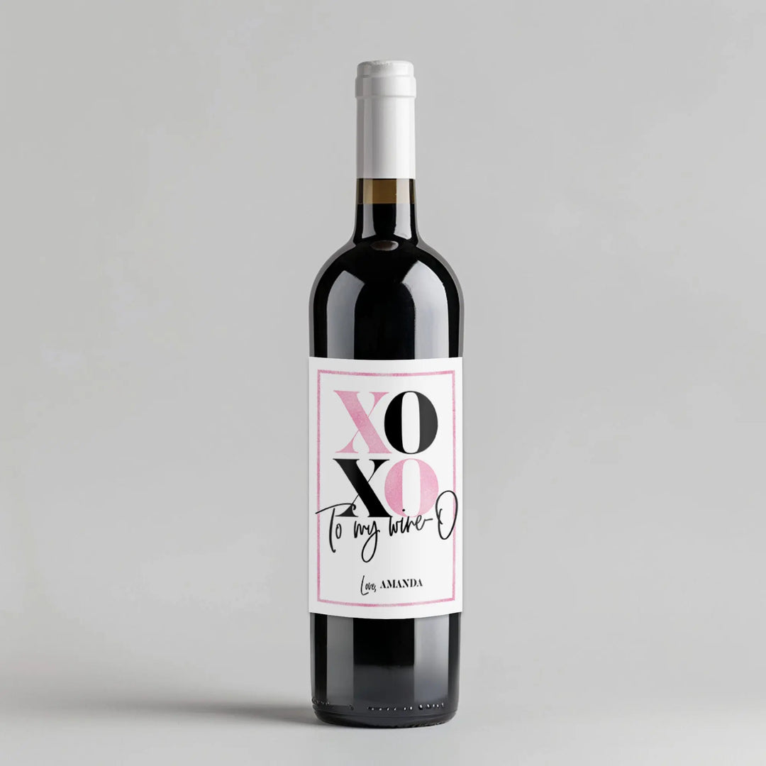 XOXO Wine Label iCustomLabel