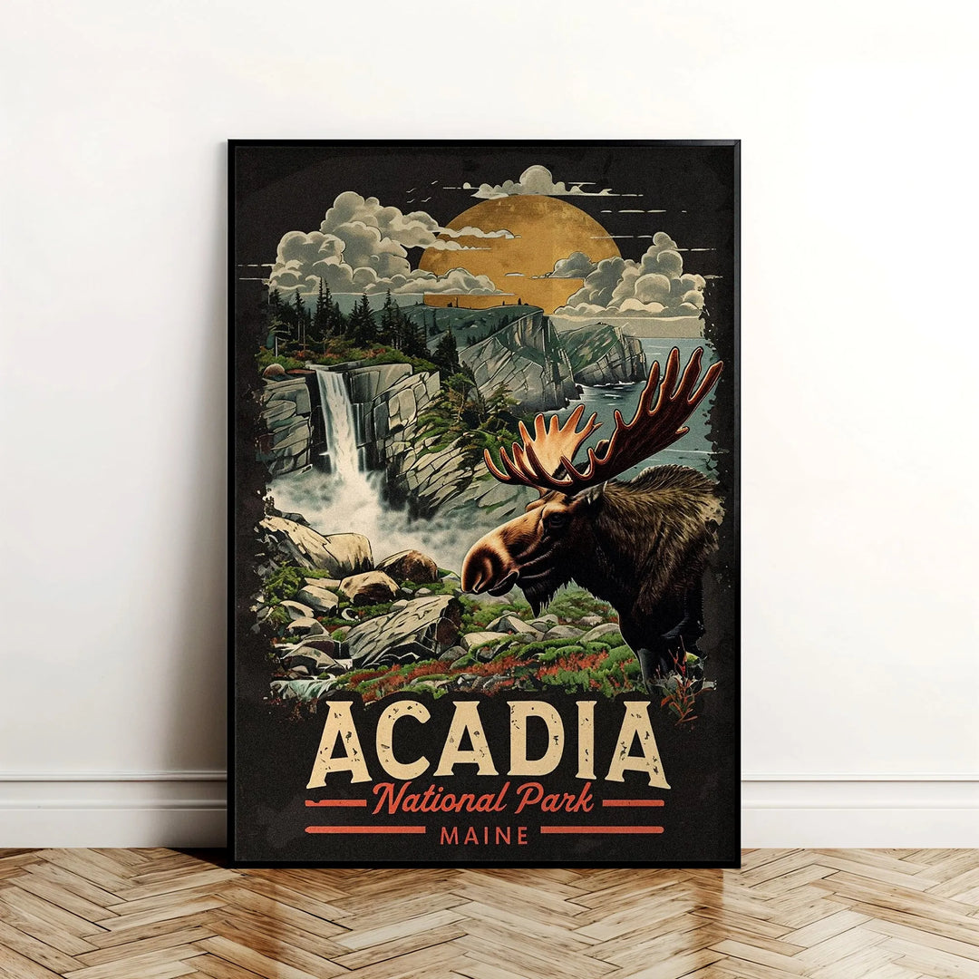 Acadia National Park Vintage Poster - iCustomLabel