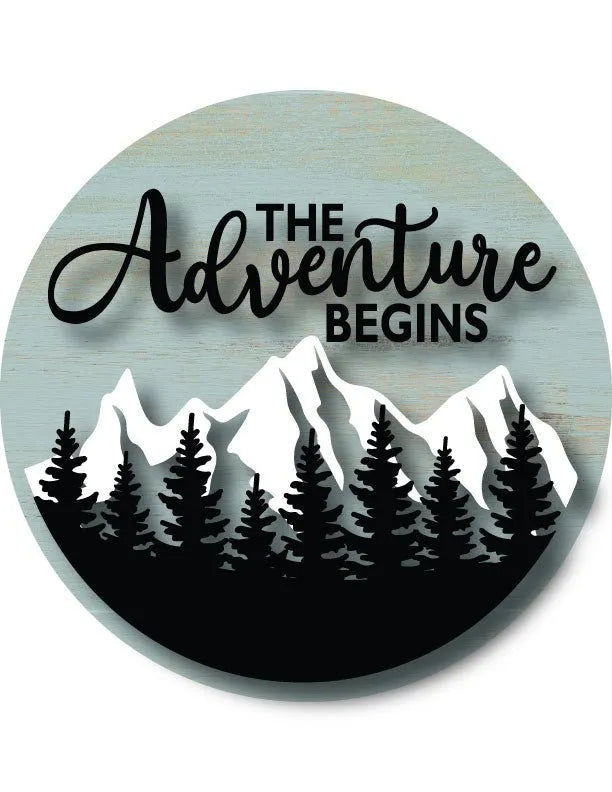 Adventure Begins Wall Art - iCustomLabel