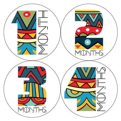 African Baby Month Stickers - iCustomLabel