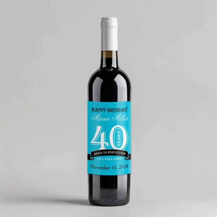 Aged To Perfection Any Age Wine Label - iCustomLabel