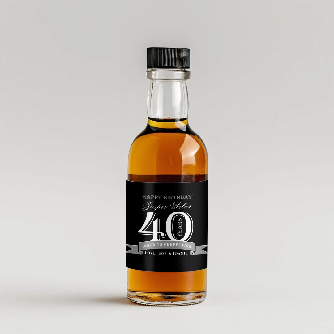 Aged To Perfection Mini Liquor Label - iCustomLabel