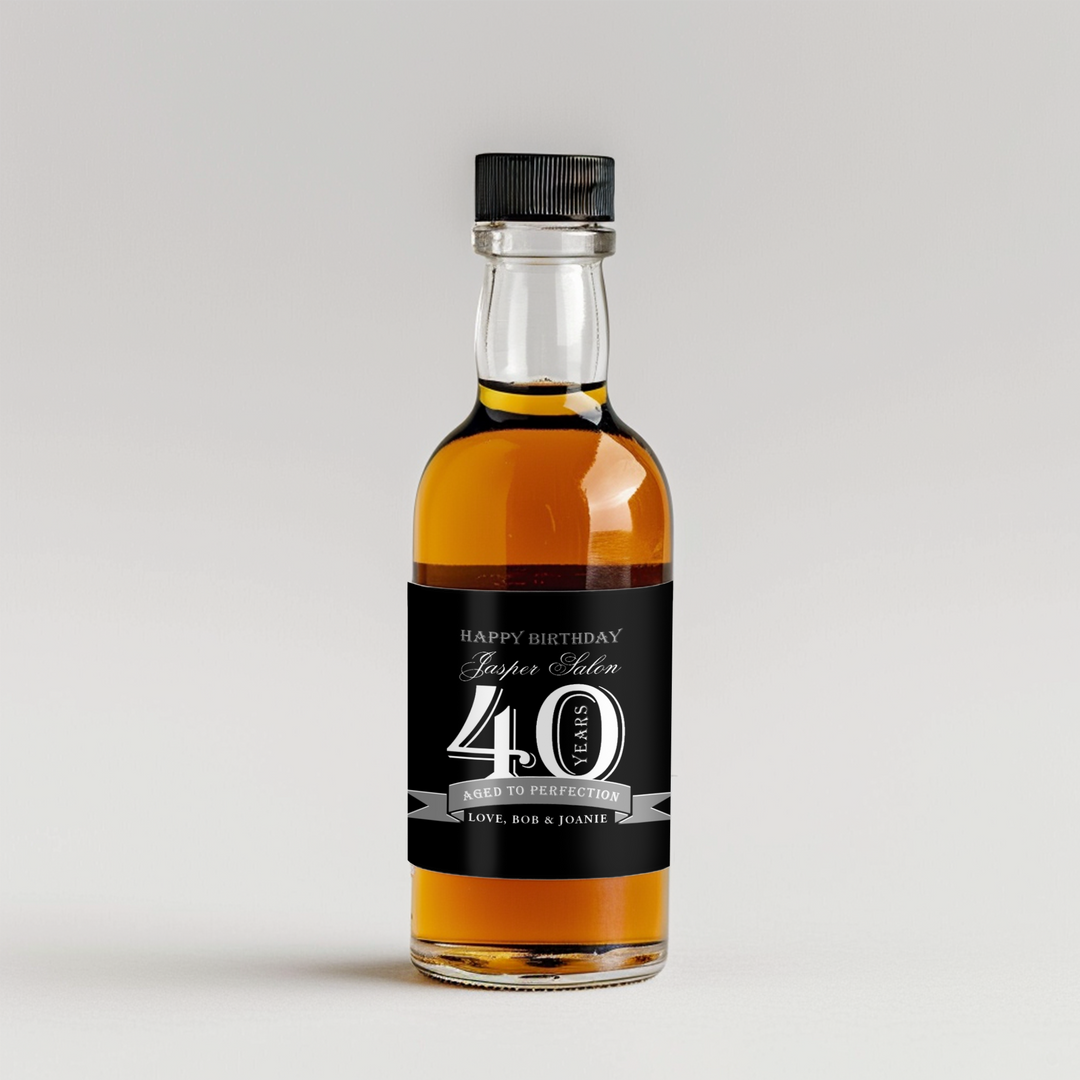 Aged To Perfection Mini Liquor Label - iCustomLabel