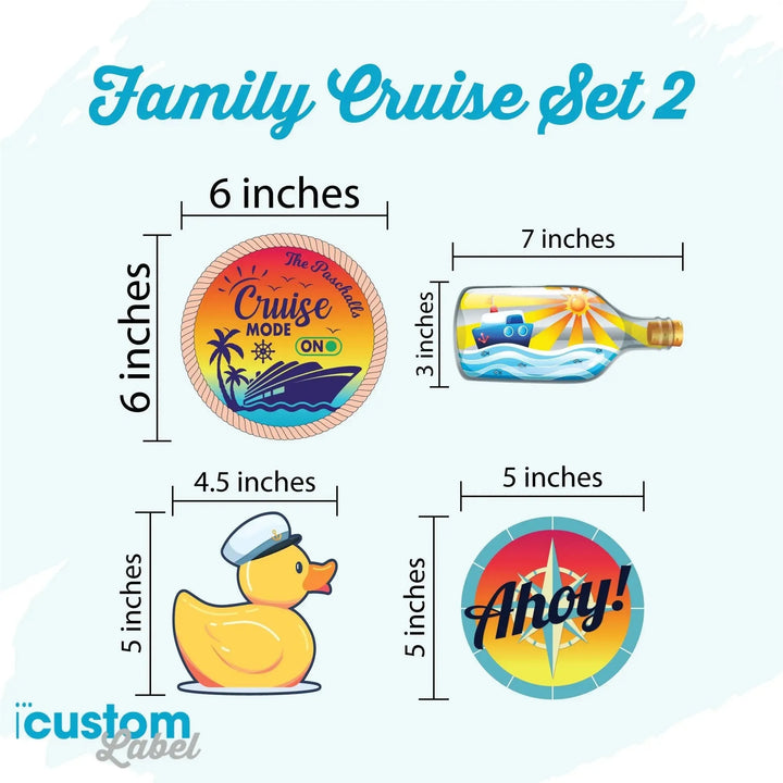 Ahoy Family Cruise Magnets - iCustomLabel
