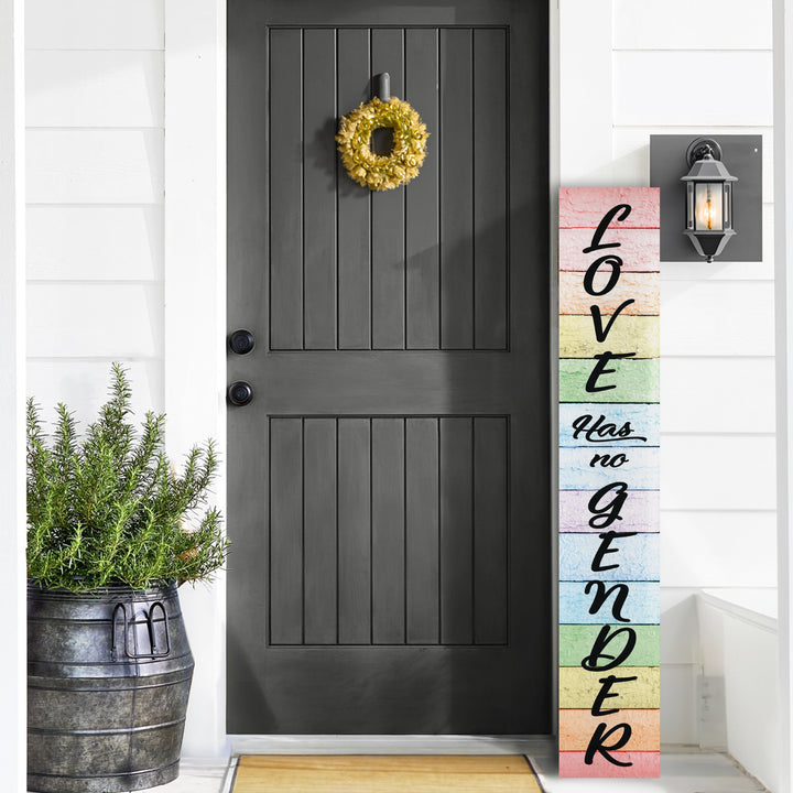 All Are Welcome Porch Leaner Welcome Sign - iCustomLabel