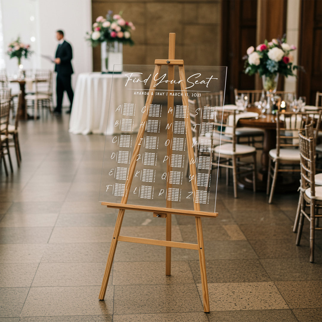 Alphabetical Wedding Seating Chart - iCustomLabel