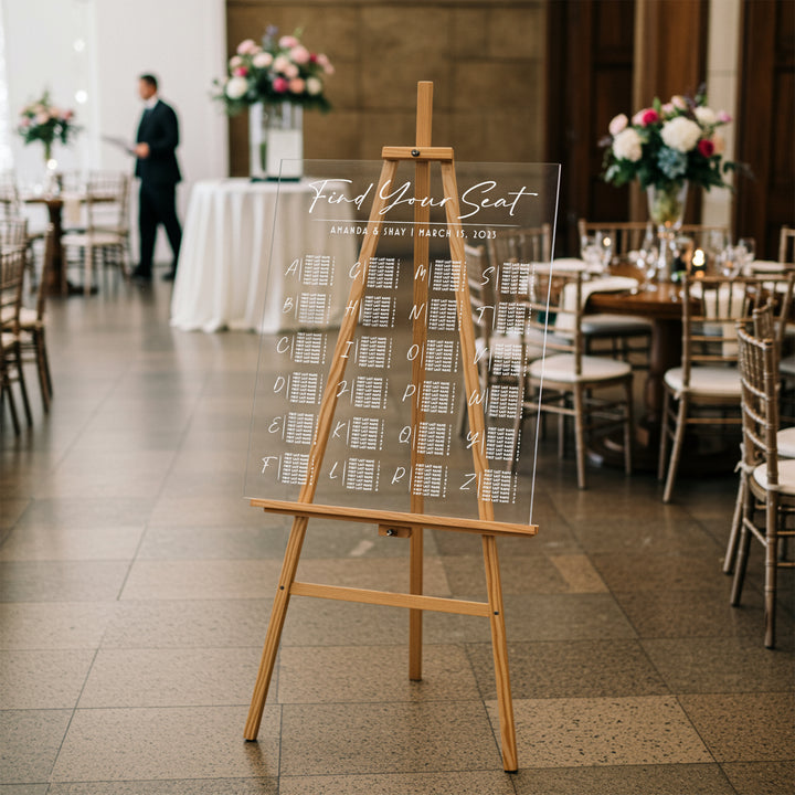 Alphabetical Wedding Seating Chart - iCustomLabel