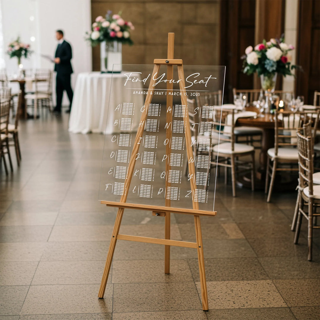 Alphabetical Wedding Seating Chart - iCustomLabel