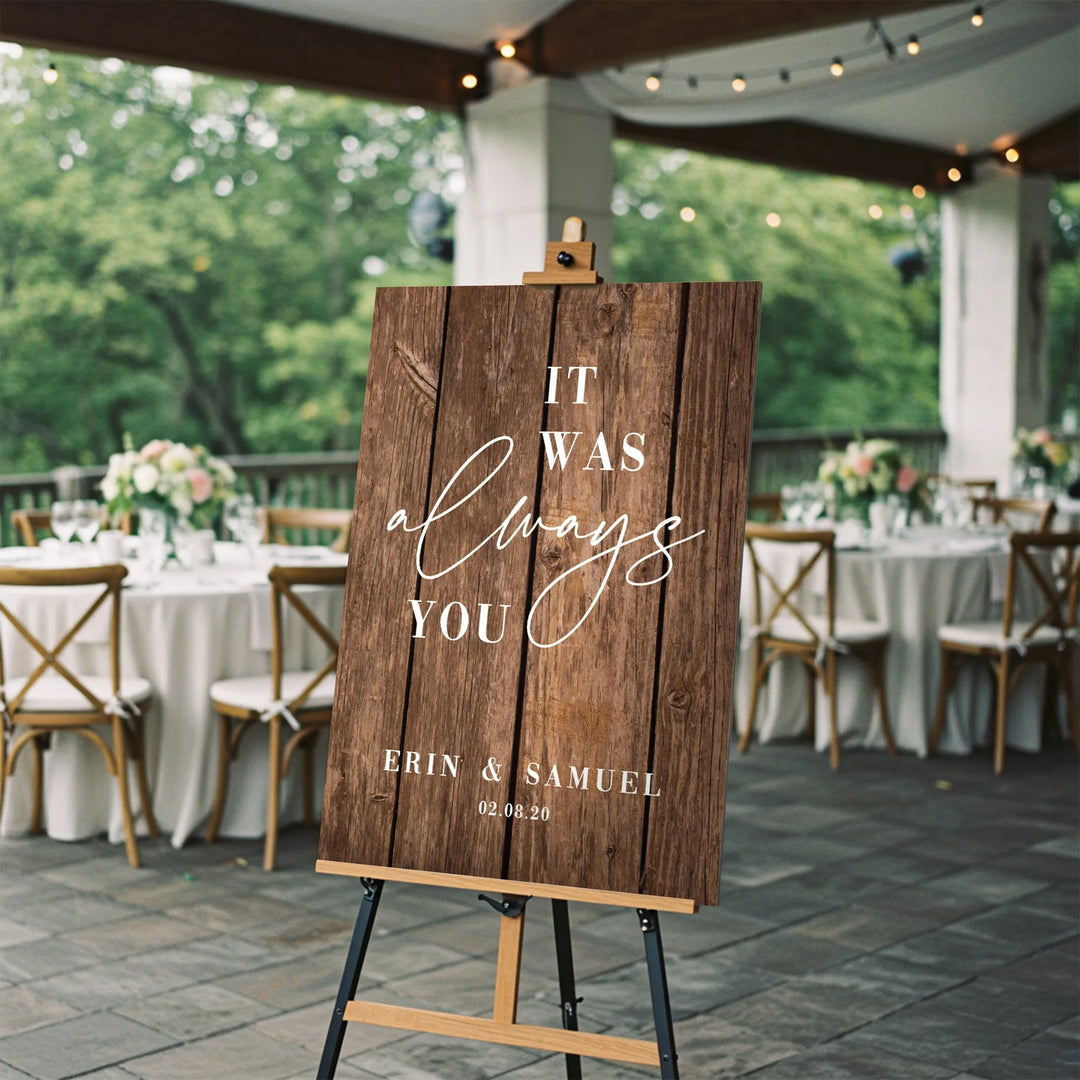 Always You Wedding Welcome Wood Sign - iCustomLabel