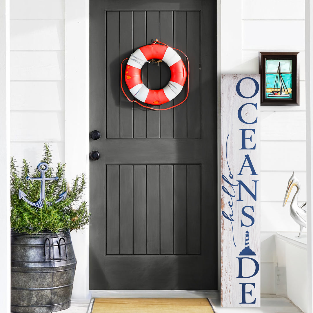 Anchor Porch Leaner Welcome Sign - iCustomLabel