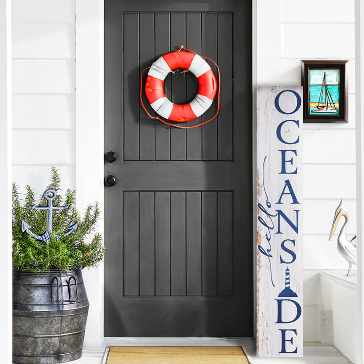 Anchor Porch Leaner Welcome Sign - iCustomLabel