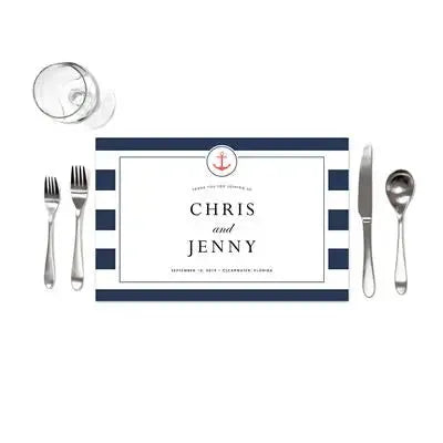 Anchor Striped Placemats - iCustomLabel