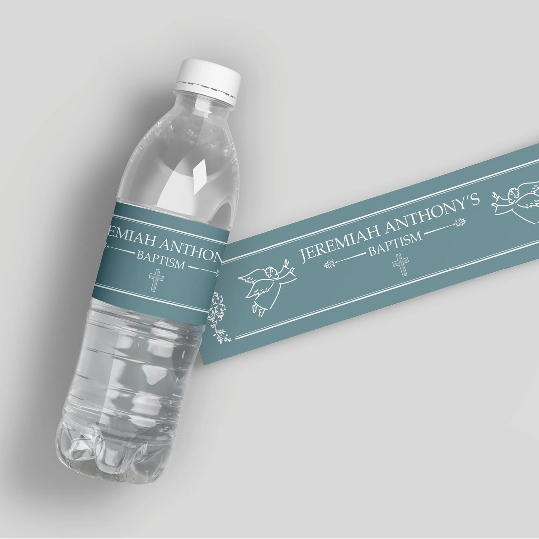 Angel Baptism Water Bottle Labels - iCustomLabel