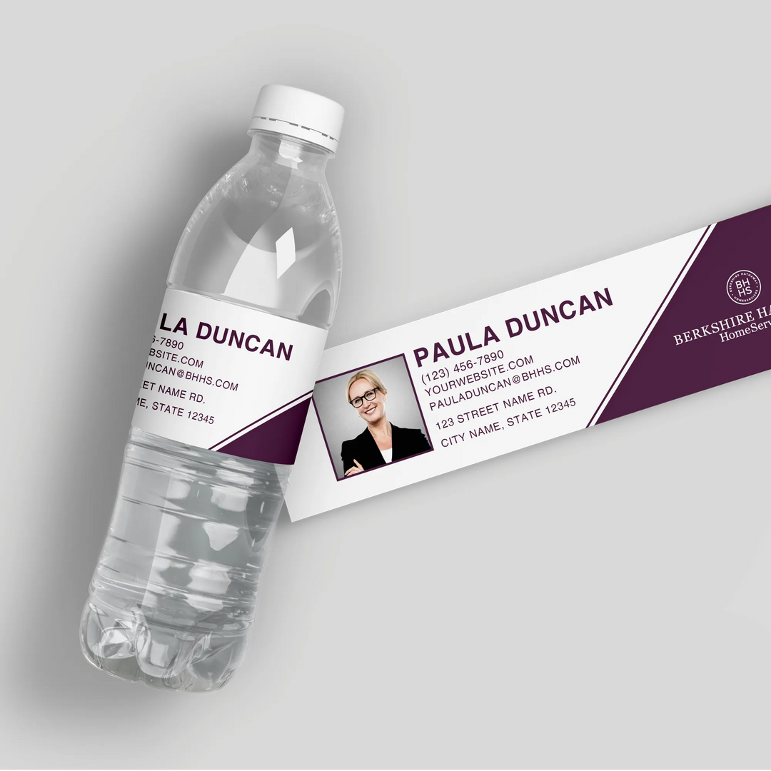 Angled Berkshire Hathaway Water Bottle Labels - iCustomLabel