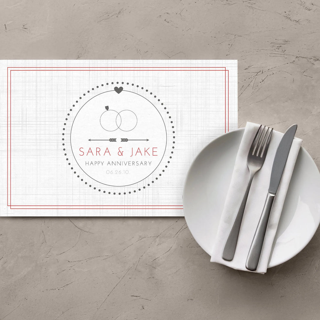 Anniversary Rings Placemats - iCustomLabel