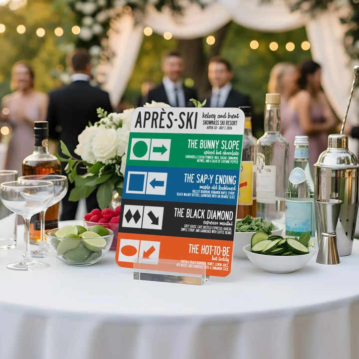 Après Ski Bar Table Sign