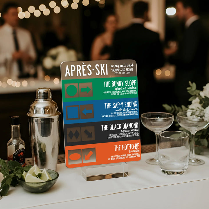 Après Ski Bar Table Sign