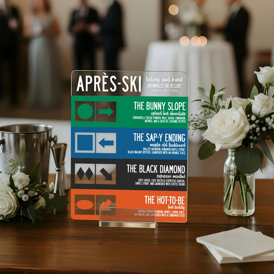 Après Ski Bar Table Sign