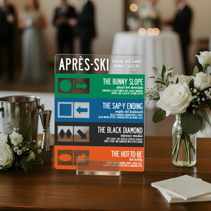 Après Ski Bar Table Sign