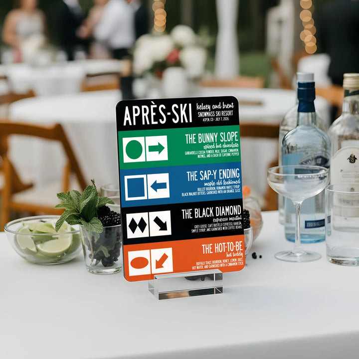 Après Ski Bar Table Sign