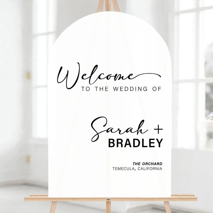 Arch Script Wedding Welcome Sign - iCustomLabel