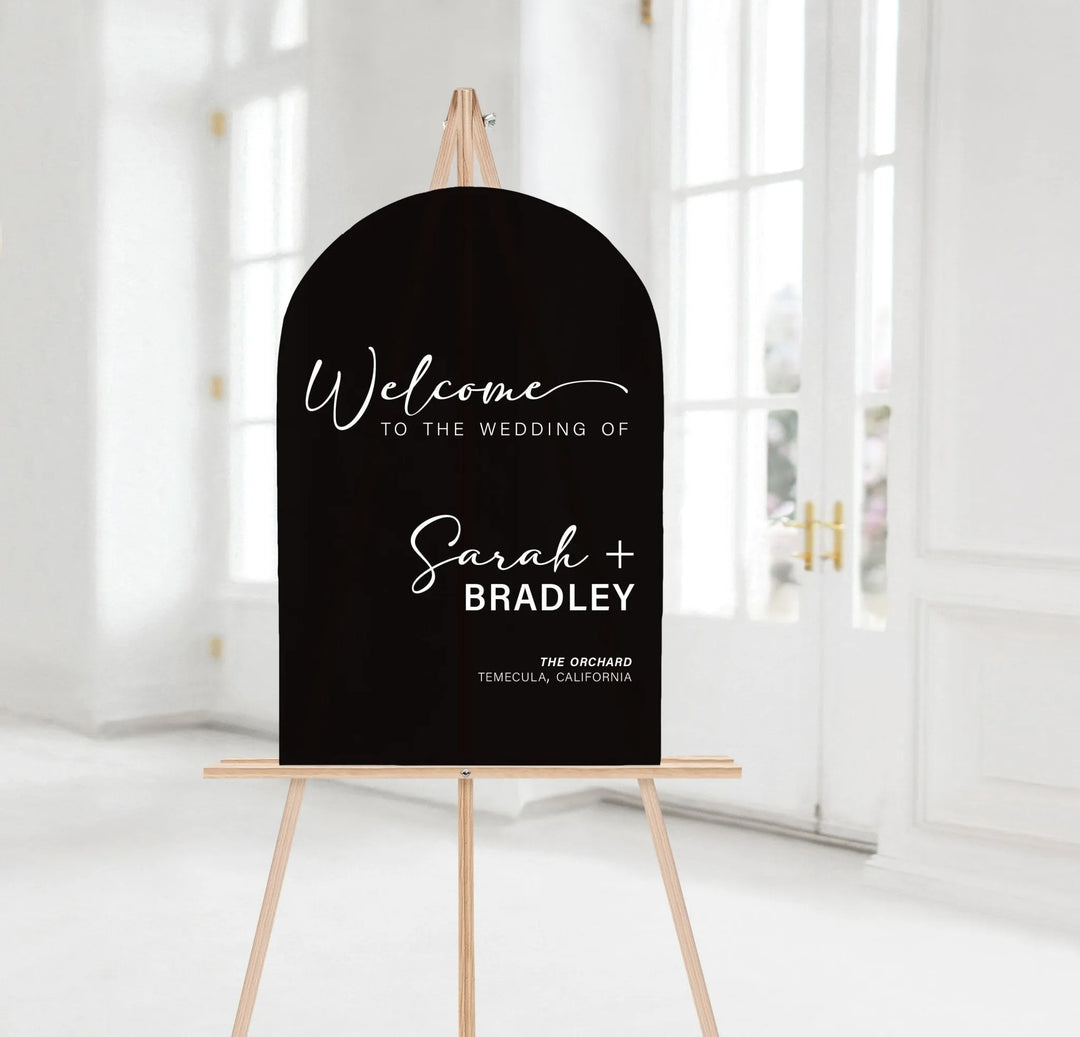 Arch Script Wedding Welcome Sign - iCustomLabel