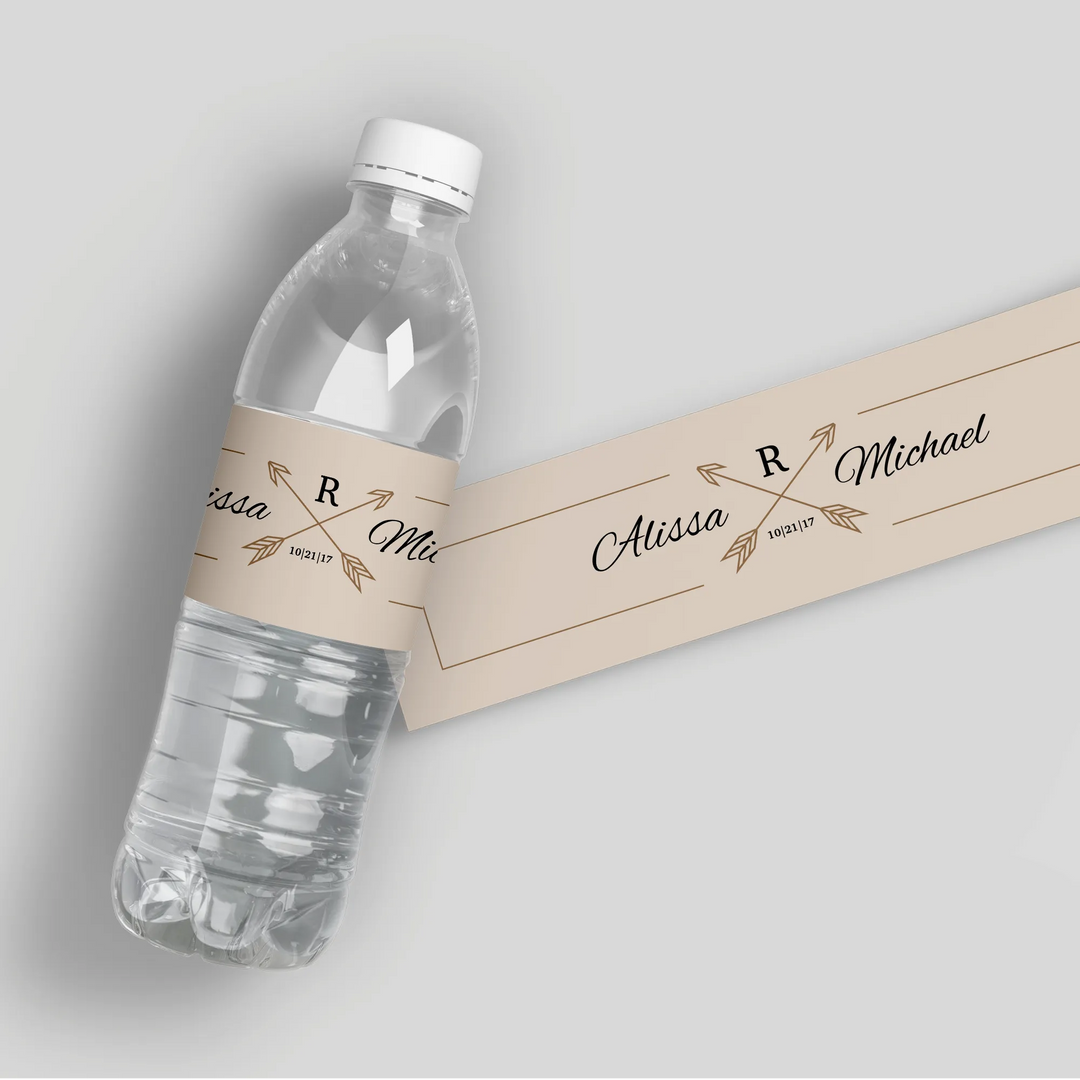 Arrows Names Water Bottle Labels - iCustomLabel