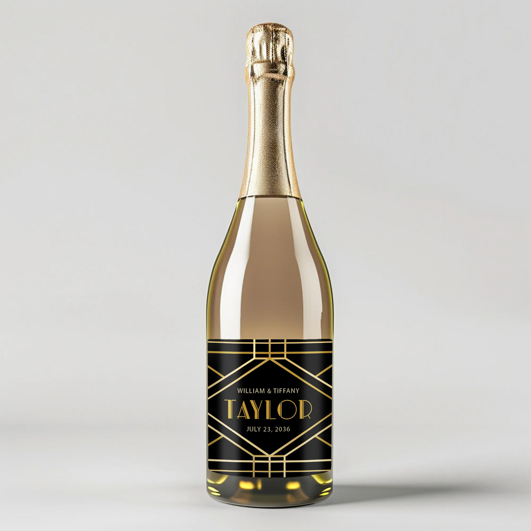 Art Deco Champagne Label - iCustomLabel