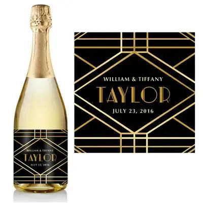 Art Deco Champagne Label - iCustomLabel