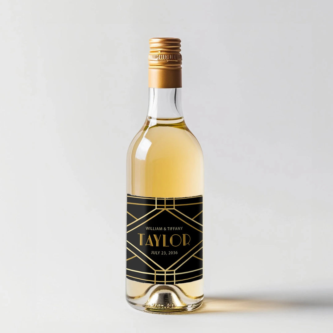 Art Deco Mini Wine Label - iCustomLabel