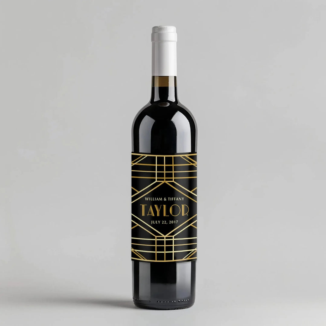 Art Deco Wine Label - iCustomLabel