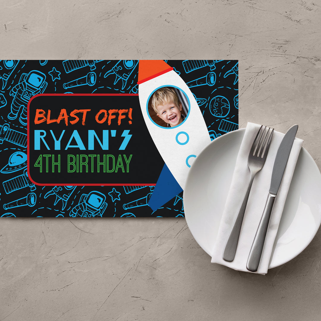 Astronaut Birthday Placemats - iCustomLabel