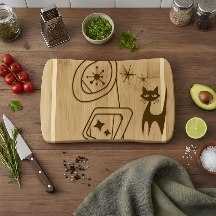 Atomic Cat Bamboo Cutting Board