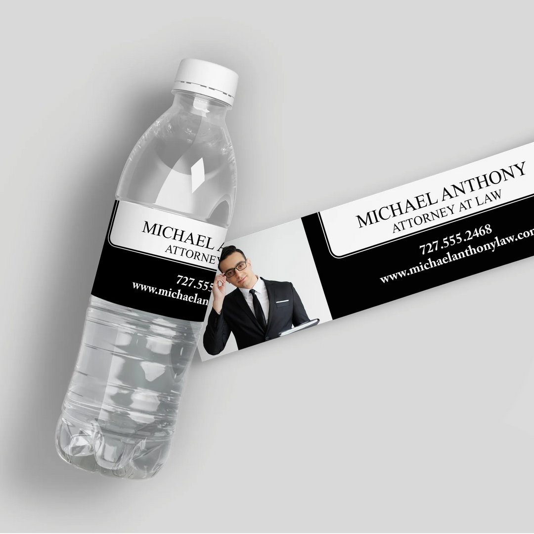 Attorney Law Firm Water Bottle Labels - iCustomLabel