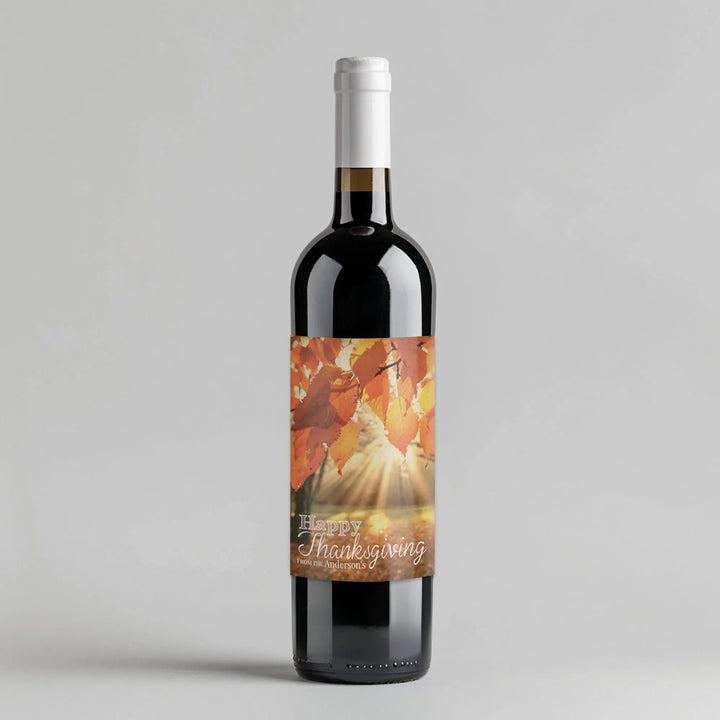 Autumn Leaves Wine Label - iCustomLabel