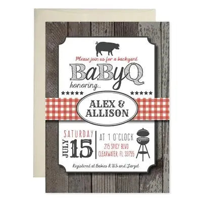 Baby BBQ Shower Invitations - iCustomLabel