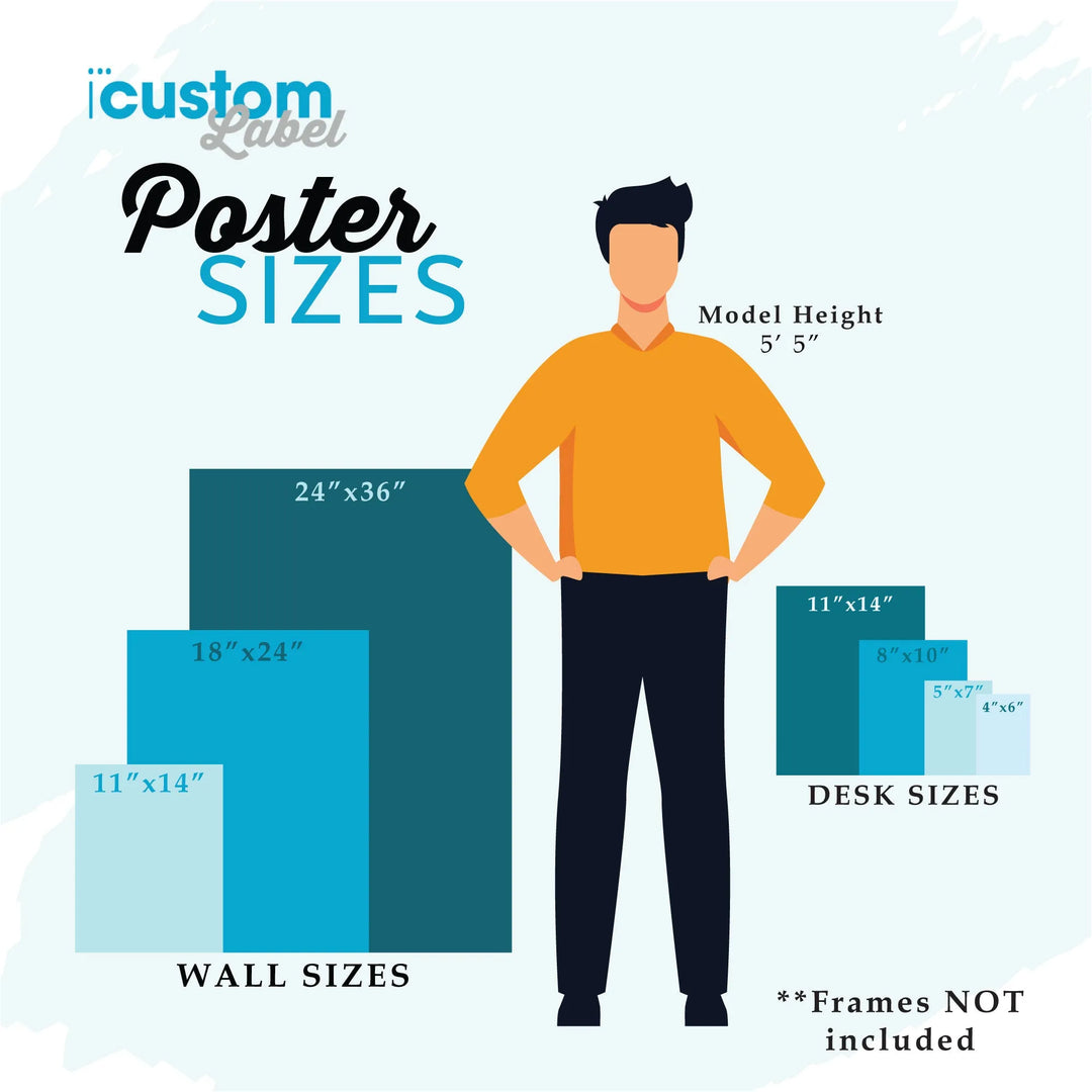 Baby Blue Nursery Poster – Soft Pastel Wall Art with Pantone Color - iCustomLabel