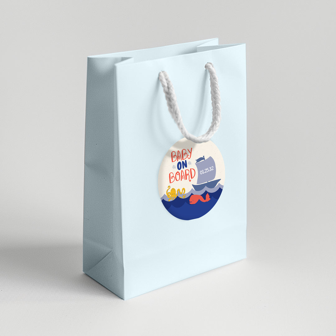 Baby On Board Favor Labels - iCustomLabel
