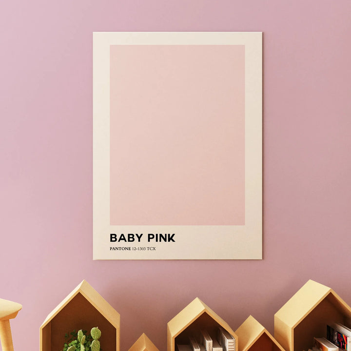Baby Pink Nursery Poster – Soft Pastel Wall Art with Pantone Color - iCustomLabel