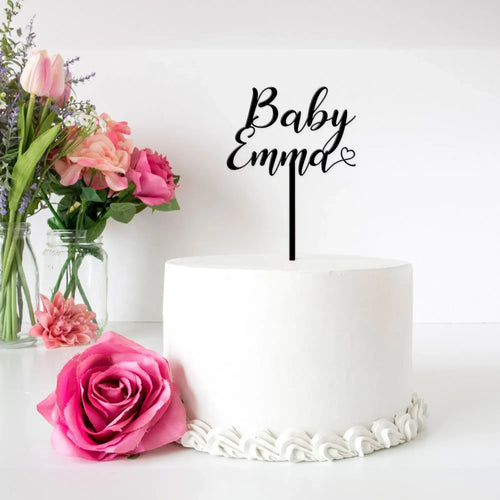 Personalized baby shower cake topper