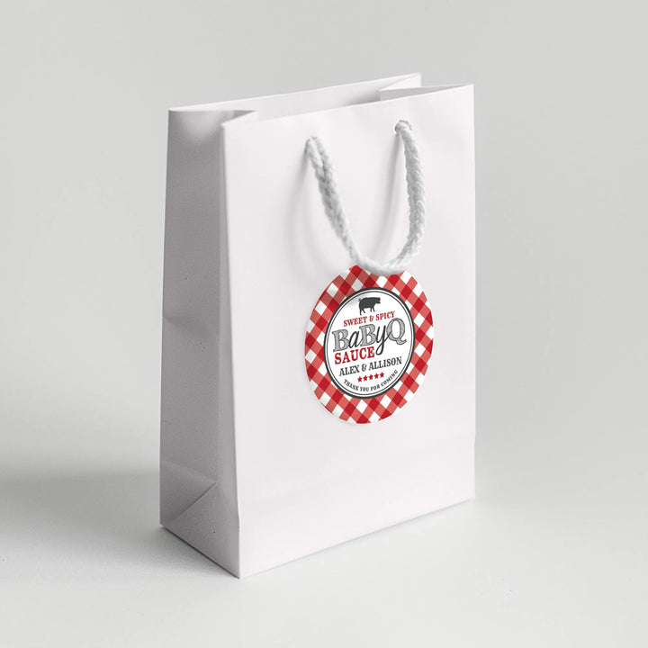 BabyQ Sauce Baby Shower Favor Labels - iCustomLabel