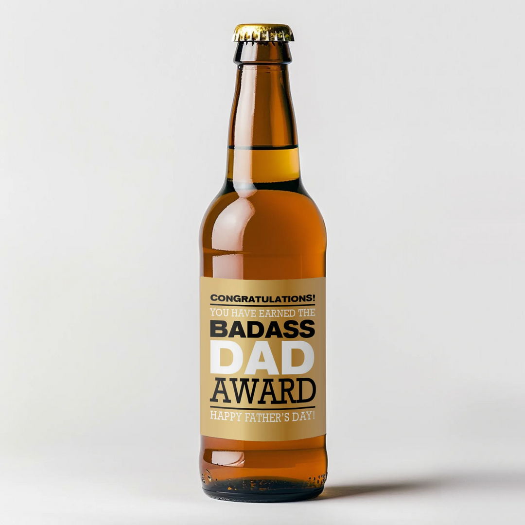 Badass Dad Beer Label - iCustomLabel