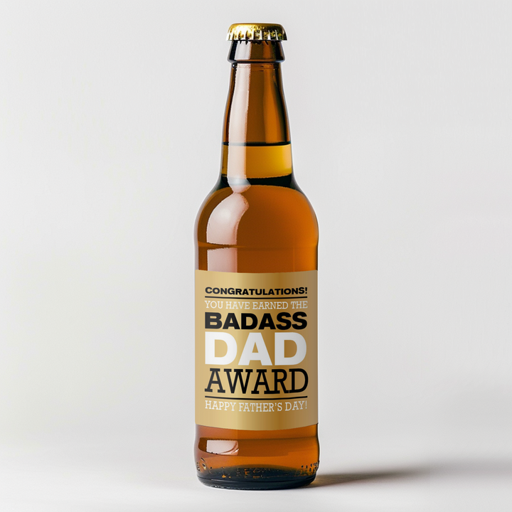 Badass Dad Beer Label - iCustomLabel