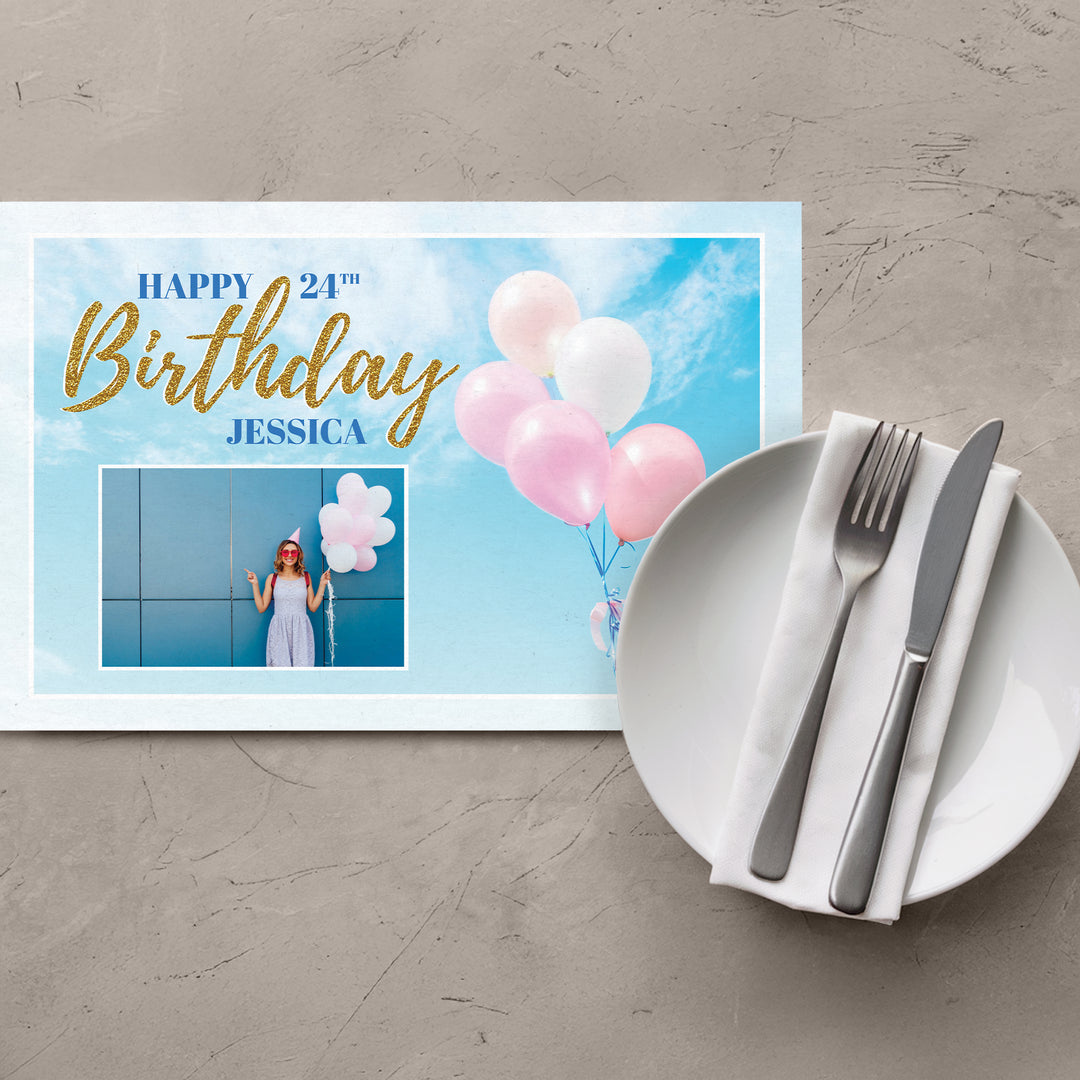 Balloons Birthday Placemats - iCustomLabel