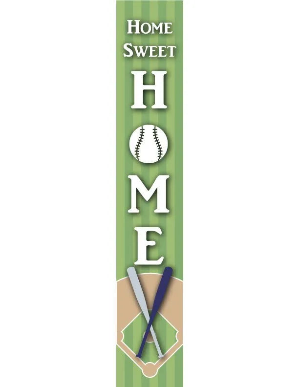 Baseball Home Porch Leaner Welcome Sign - iCustomLabel