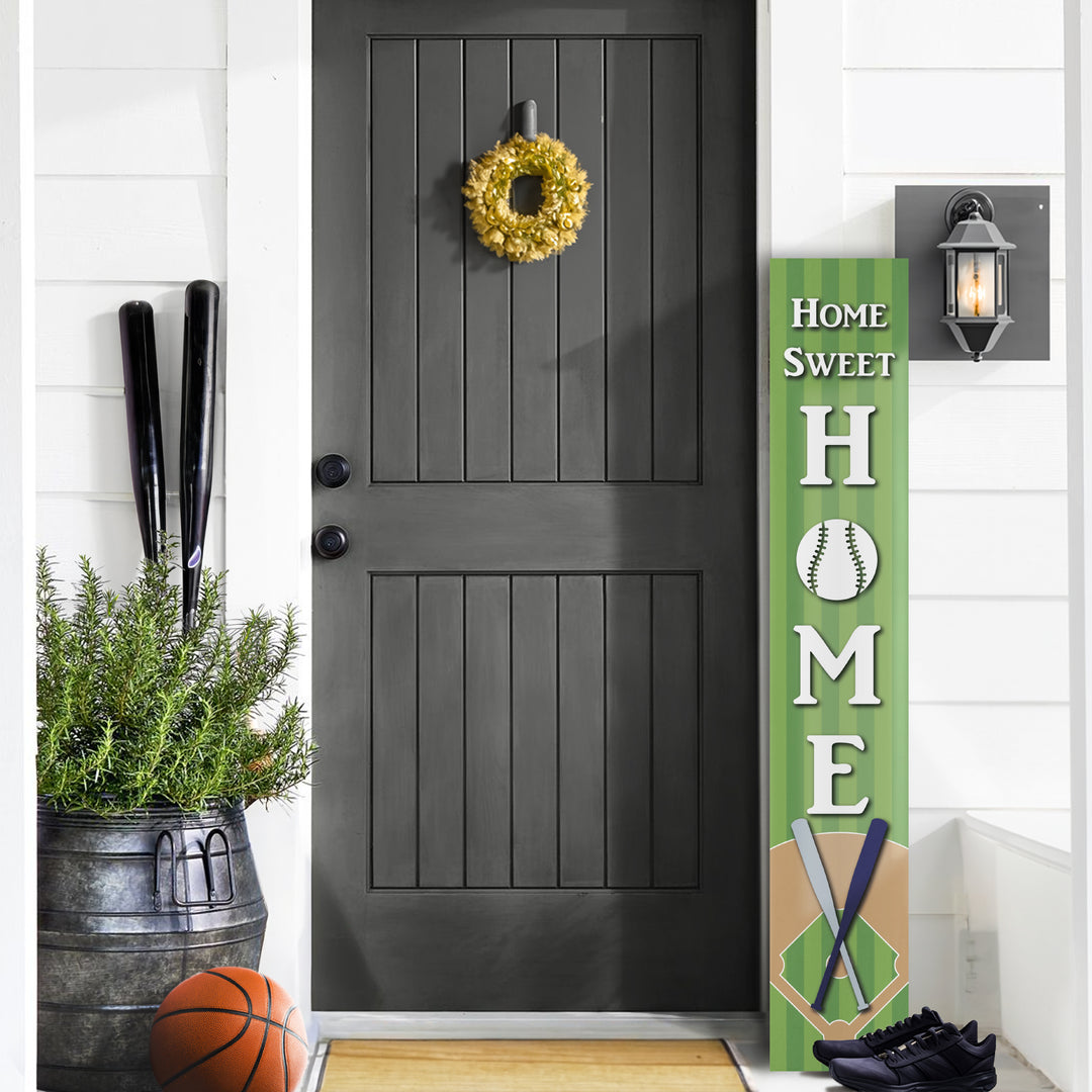 Baseball Porch Leaner Welcome Sign - iCustomLabel